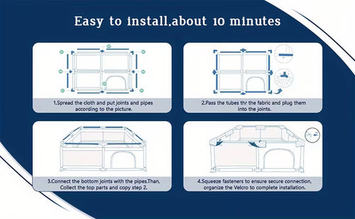 Nookli™ 50x50 Inch Baby Playpen
