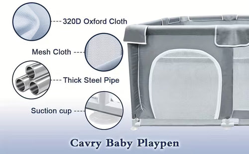 Nookli™ 50x50 Inch Baby Playpen